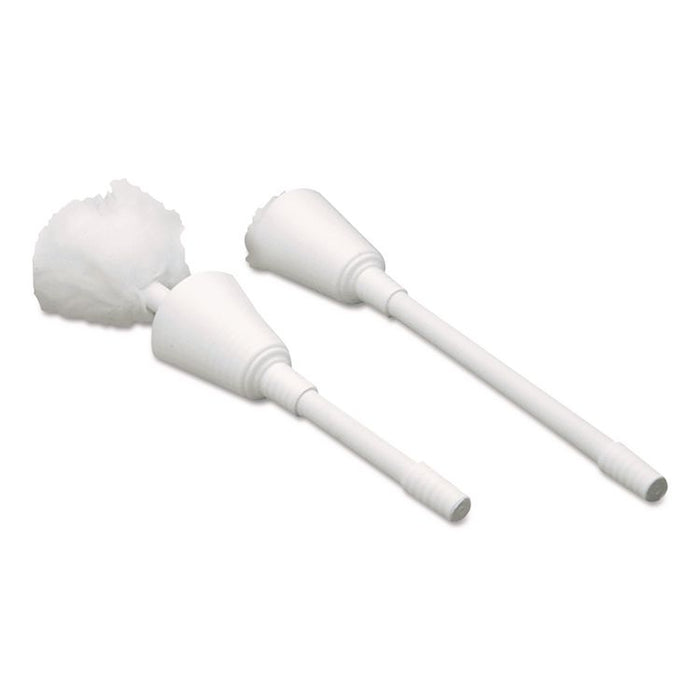 Cone Toilet Bowl Mop, 13" Handle, 5.5" Mop Head, White