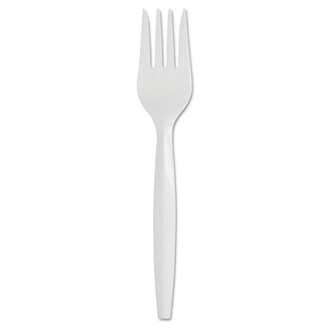 SmartStock Plastic Cutlery Refill, Series-B, Mediumweight Fork, White, 40/Pack, 24 Packs/Carton
