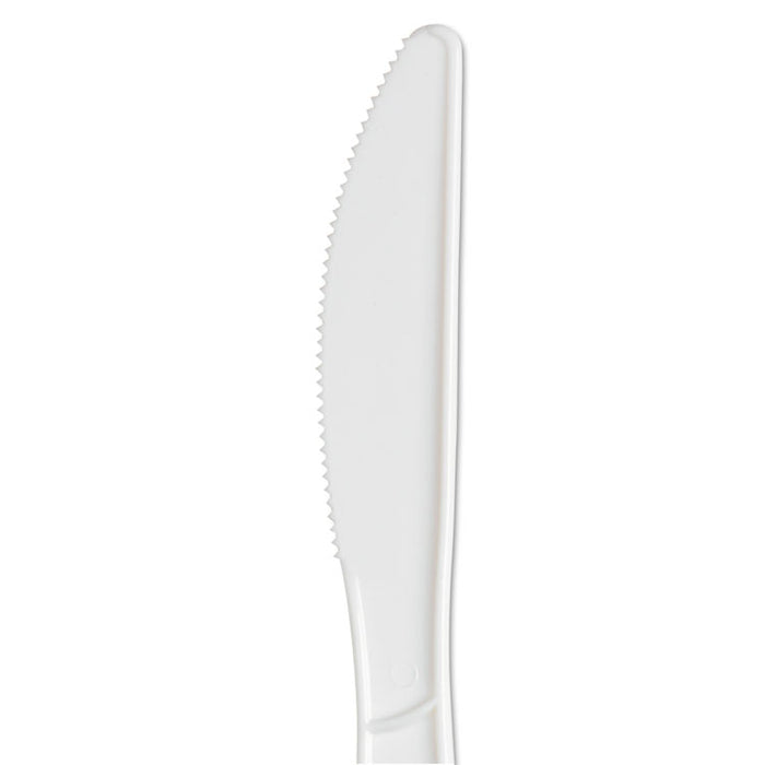SmartStock Plastic Cutlery Refill, Series-B, Mediumweight Knife, White, 40/Pack, 24 Packs/Carton