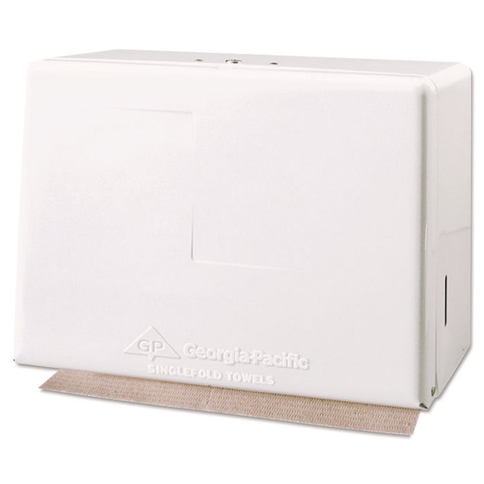 Space Saver Singlefold Towel Dispenser, Steel, 11.63 x 6.63 x 8.13, White