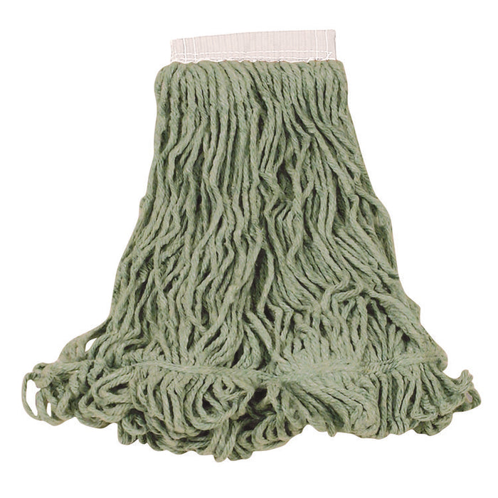 Super Stitch Blend Mop Heads, Cotton/Synthetic, Large, Green