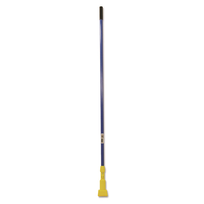 Gripper Fiberglass Mop Handle, 1" dia x 60", Blue/Yellow