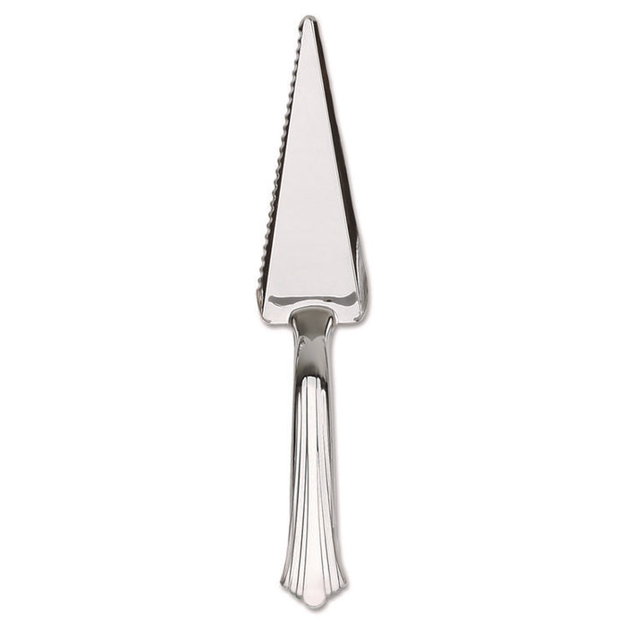 Reflections Heavyweight Plastic Cake Cutter, Silver, 40/Carton