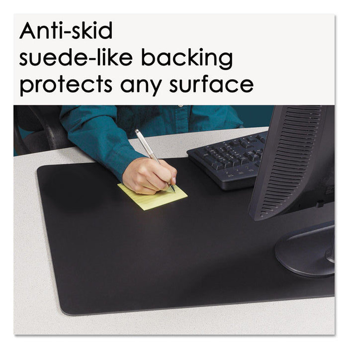 Rhinolin II Desk Pad with Antimicrobial Protection, 36" x 24", Black