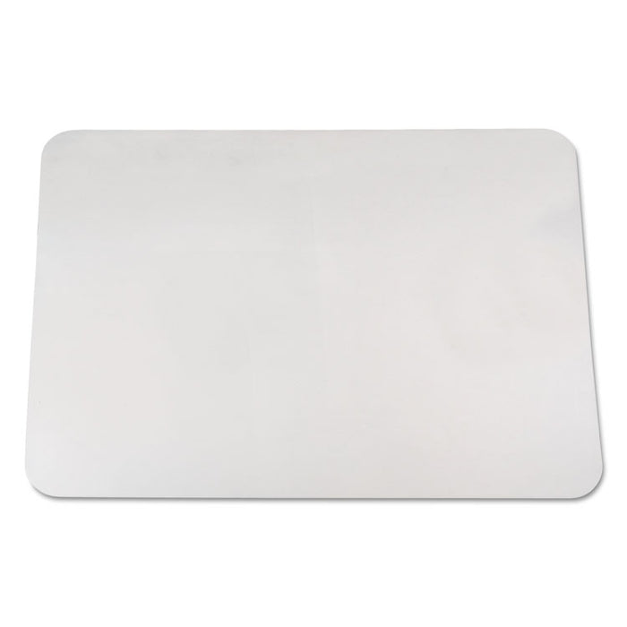 KrystalView Desk Pad with Antimicrobial Protection, Glossy Finish, 22" x 17", Clear