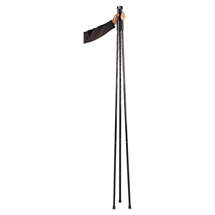 Heavy-Duty Adjustable Instant Easel Stand, 63" Tall, Metal, Black, Supports Up to 10 lb