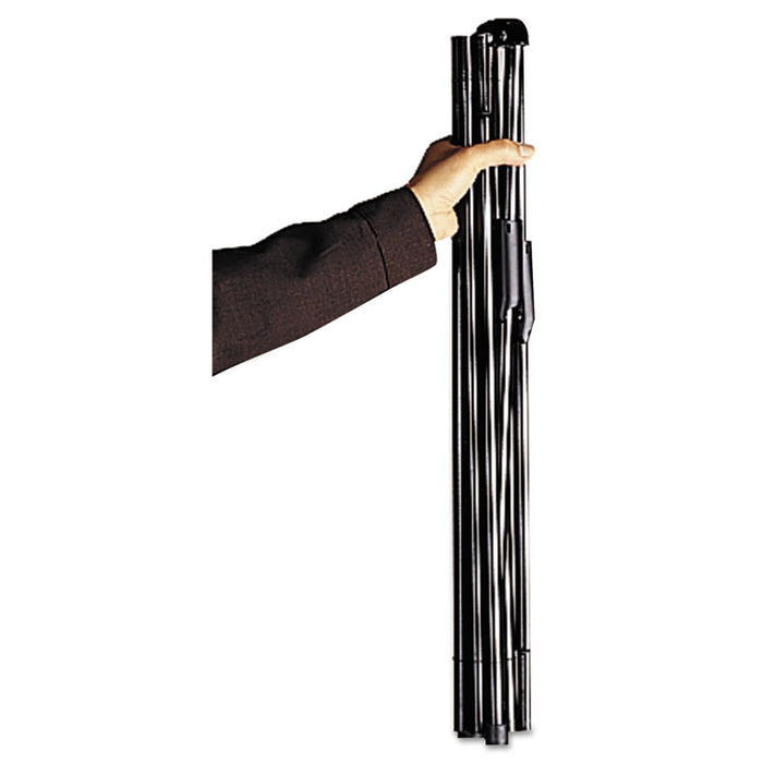 Heavy-Duty Adjustable Instant Easel Stand, 63" Tall, Metal, Black, Supports Up to 10 lb