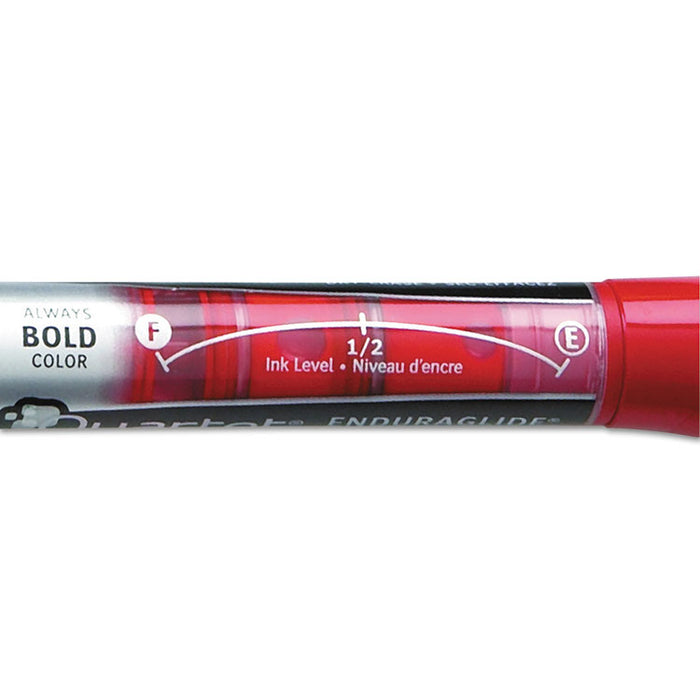 EnduraGlide Dry Erase Marker, Broad Chisel Tip, Red, Dozen