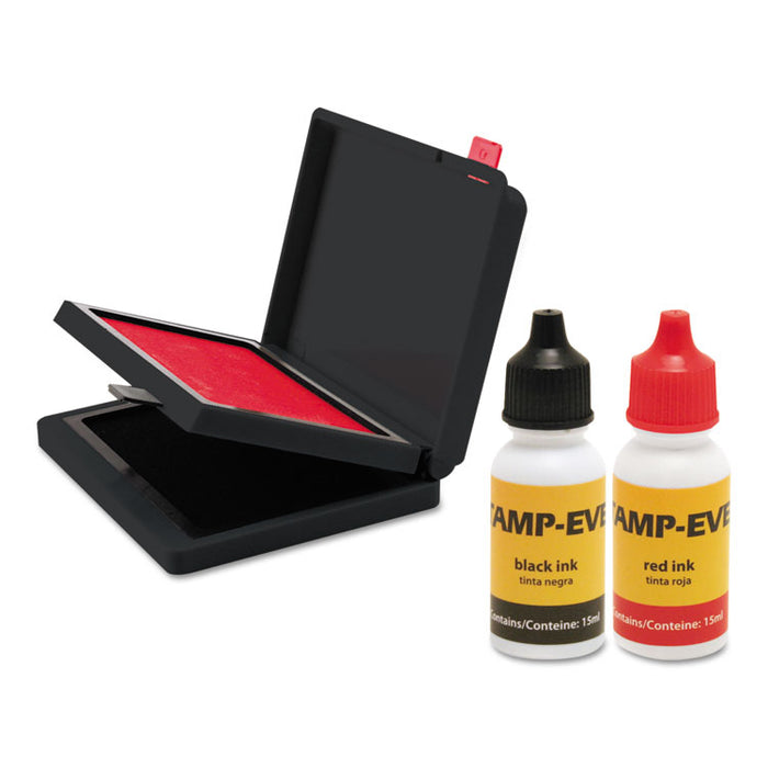 Custom Two Color Stamp Two-Color Stamp Pad with Ink Refill, 4