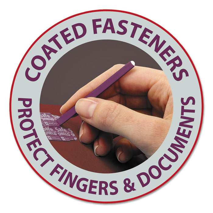Recycled Pressboard Fastener Folders, 2/5 Tab: R of C, Expands 2", 2 SafeSHIELD Fasteners, Legal Size, Gray-Green, 25/Box