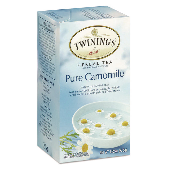 Tea Bags, Pure Camomile, 1.76 oz Filterbag, 25/Box