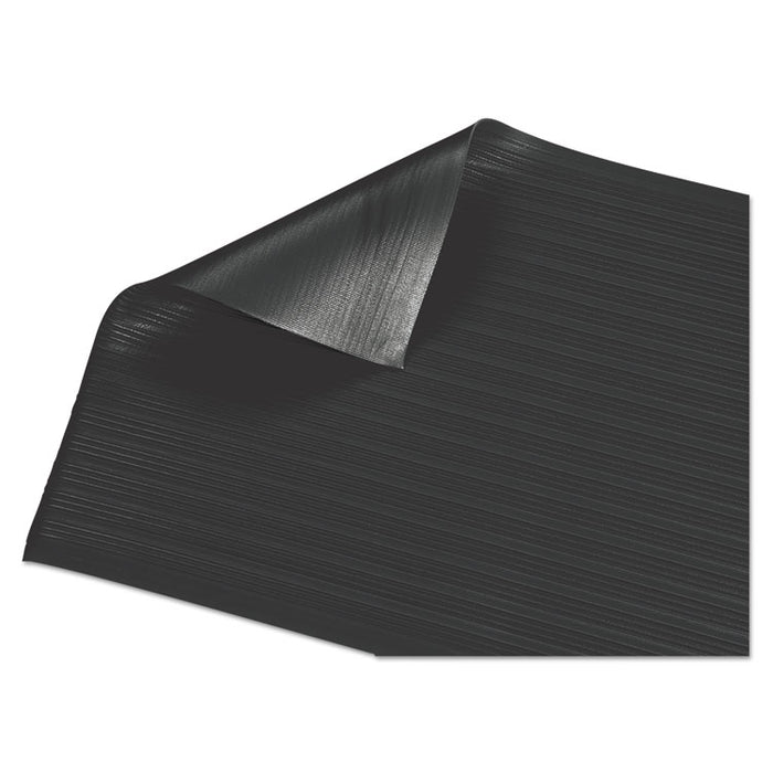 Air Step Anti-Fatigue Mat, Rectangular, Black Ribbed Surface, 36" x 60"