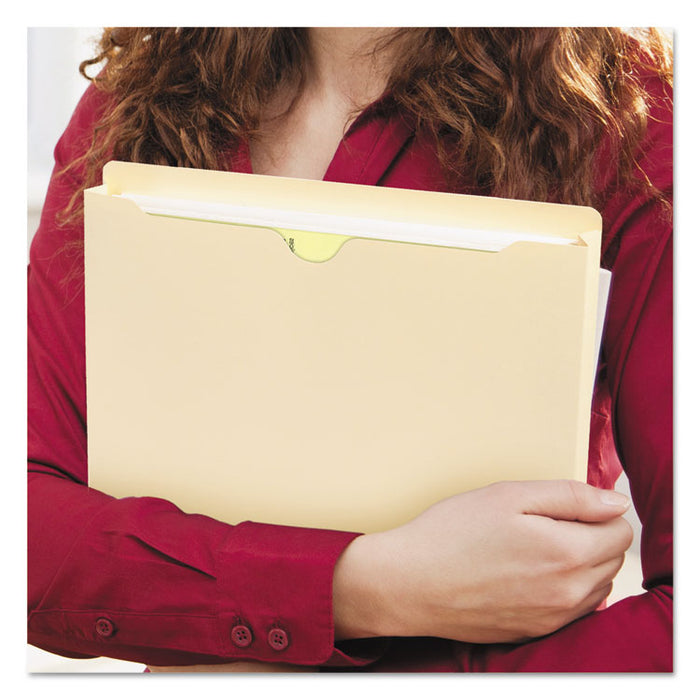 Manila File Jackets, 2-Ply Straight-Tab, Letter-Size, Manila, 50/Box
