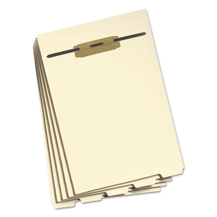 Stackable Folder Dividers with Fasteners, End Tab: 1/5-Cut, 1 Fastener, Letter Size, Manila, 4 Dividers/Set, 50 Sets/Pack