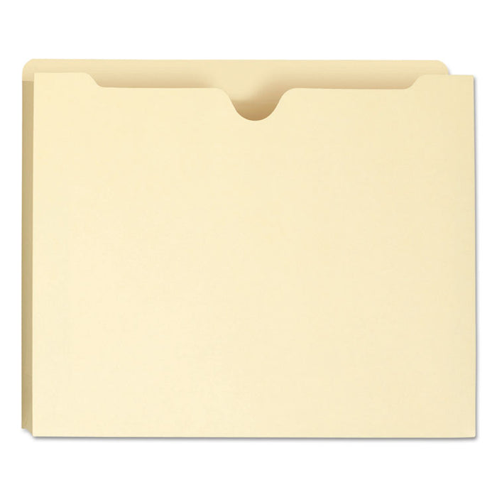 Manila File Jackets, 1-Ply Straight Tab, Letter Size, Manila, 50/Box