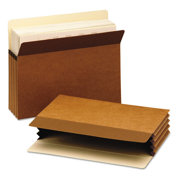 Easy Grip Pockets, 3.5" Expansion, Letter Size, Redrope, 25/Box