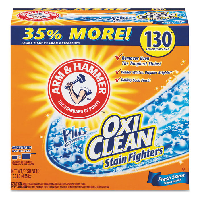 Power of OxiClean Powder Detergent, Fresh Scent, 9.92 lb Box, 3/Carton