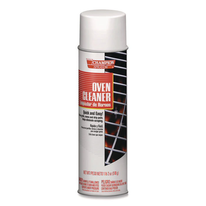 Champion Sprayon Oven Cleaner, 18 oz Aerosol Spray, 12/Carton