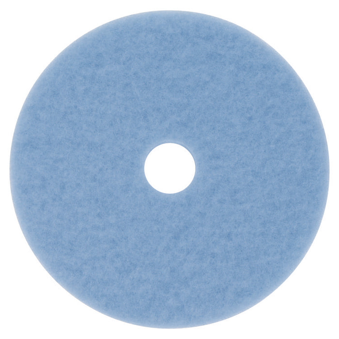 Hi-Performance Burnish Pad 3050, 27" Diameter, Sky Blue, 5/Carton