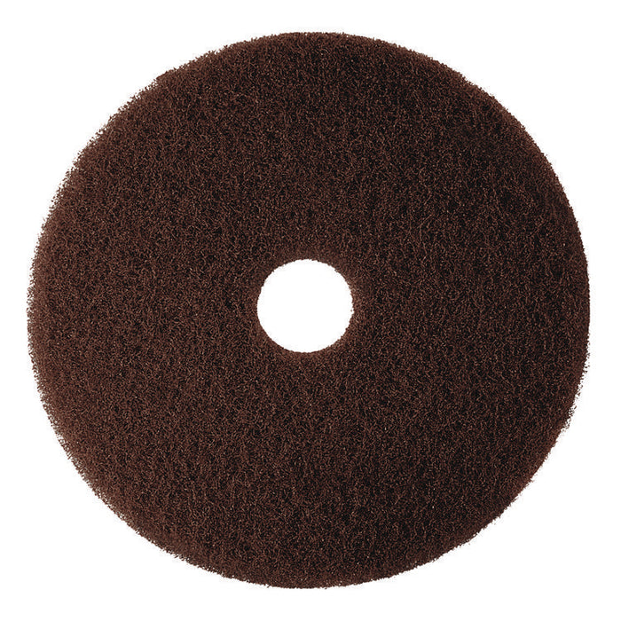 Low-Speed High Productivity Floor Pads 7100, 13" Diameter, Brown, 5/Carton