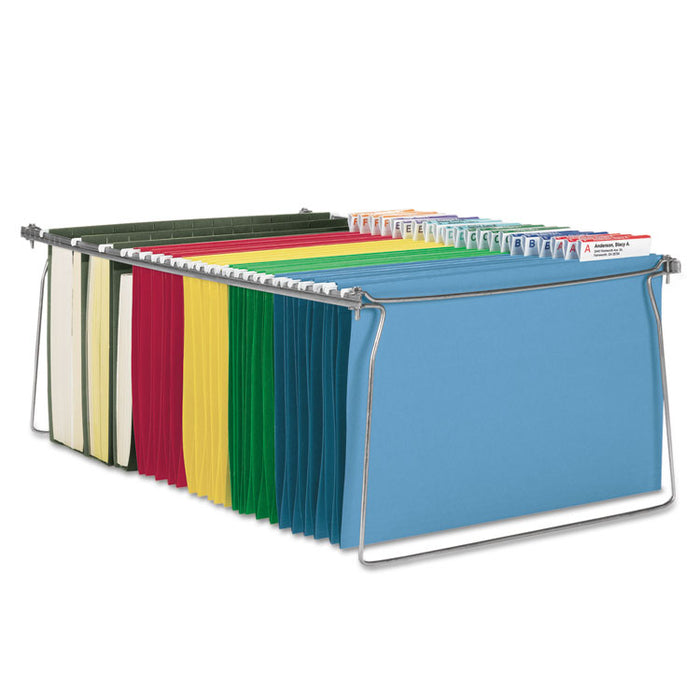 Steel Hanging Folder Drawer Frame, Legal Size, 23" to 27" Long, Gray, 2/Pack