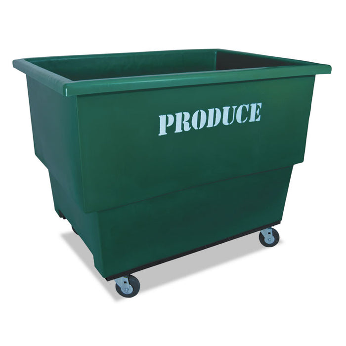 Produce Cart, Plastic, 1 Bin, 800 lb Capacity, 46" x 30.5" x 37", Green