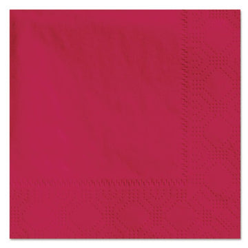 Embossed Beverage Napkins, 2-Ply, 9.5 x 9.5, Red, 1,000/Carton