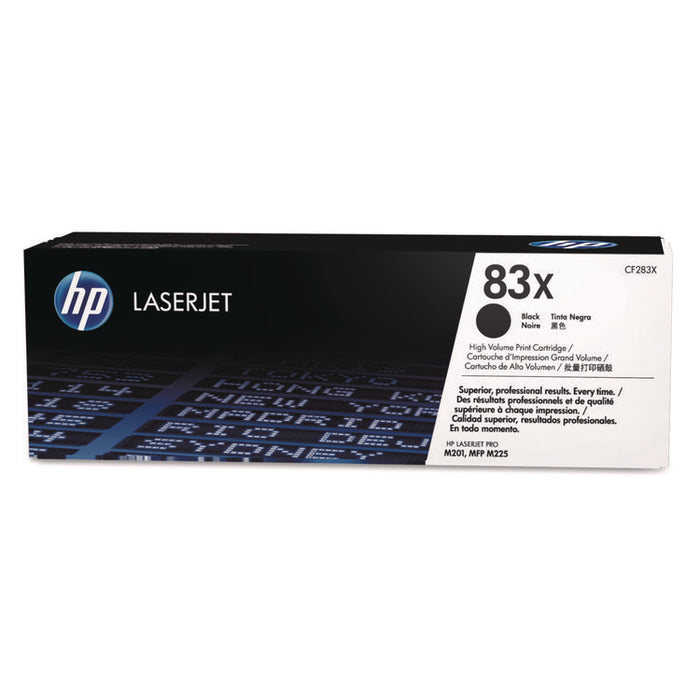 HP 83X, (CF283X) High-Yield Black Original LaserJet Toner Cartridge