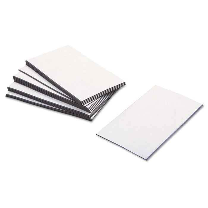 Business Card Magnets with Self-Adhesive Face, 2 x 3.5, White, 25/Pack