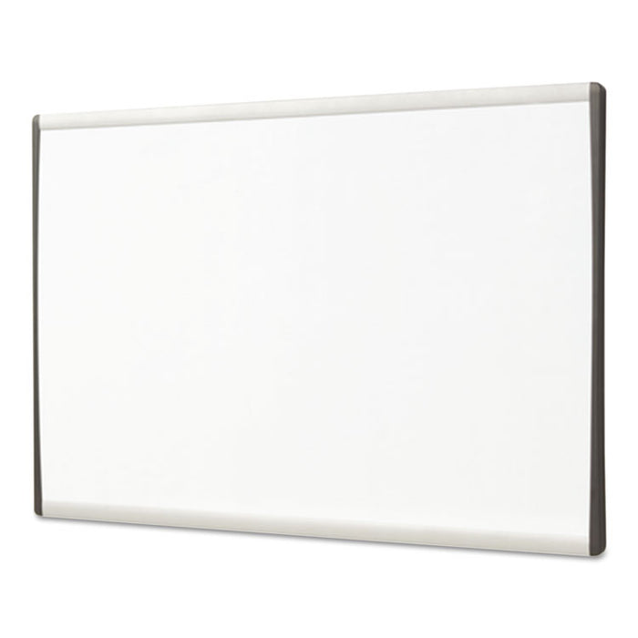 ARC Frame Cubicle Board, Magnetic Dry Erase, 24" x 14", White Surface, Satin Aluminum Frame