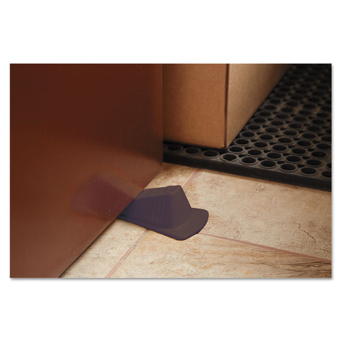 Giant Foot Doorstop, No-Slip Rubber Wedge, 3.5w x 6.75d x 2h, Brown