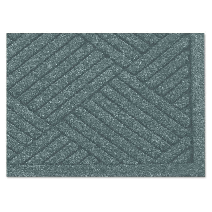 EcoGuard Diamond Floor Mats, Rectangular with Single Fan, Charcoal Gray Carpeted Surface, 96" x 48"