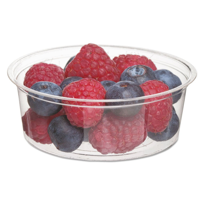 Renewable and Compostable Portion Cups, 2 oz, Plastic, Clear, 100/Pack, 20 Packs/Carton