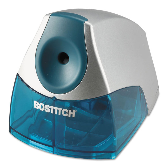 Personal Electric Pencil Sharpener, AC-Powered, 4.25 x 8.4 x 4.25, Blue