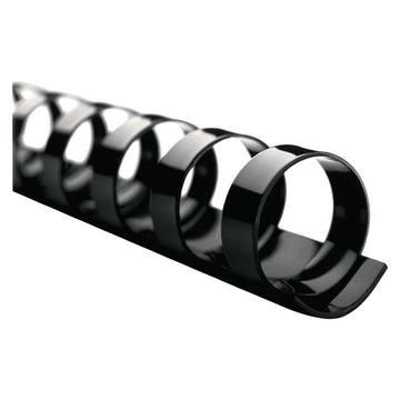 CombBind Standard Spines for 11 x 8.5 Documents, 19 Rings, 0.38" (60-Sheet) Capacity, Black, 100/Box