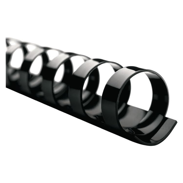 CombBind Standard Spines for 11 x 8.5 Documents, 19 Rings, 2" (450-Sheet) Capacity, Black, 50/Box