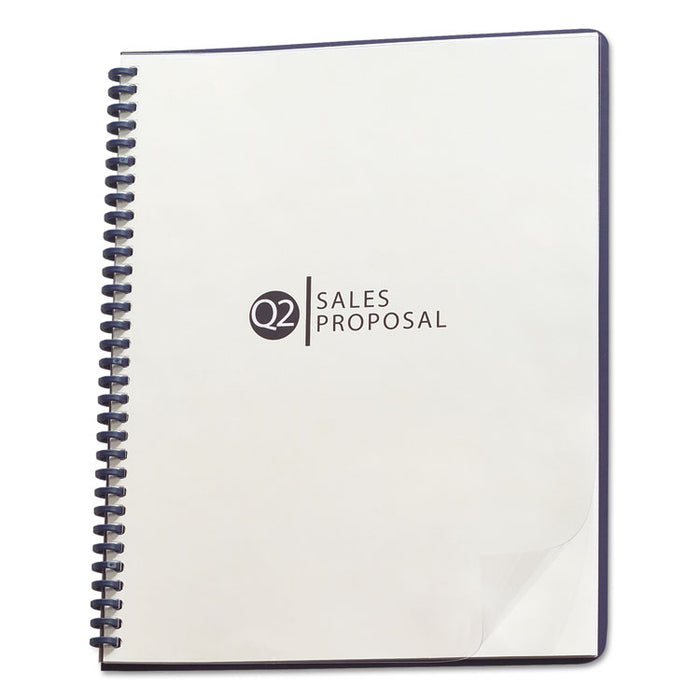ProClick Pre-Punched Cover, Plastic, Square Corners, 11.75 x 8.5, Clear, 25/Pack