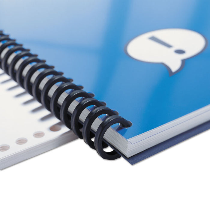 ProClick Easy Edit Spines for 11 x 8.5 Documents, 32 Rings, 0.31" (45-Sheet) Capacity, Black, 25/Pack