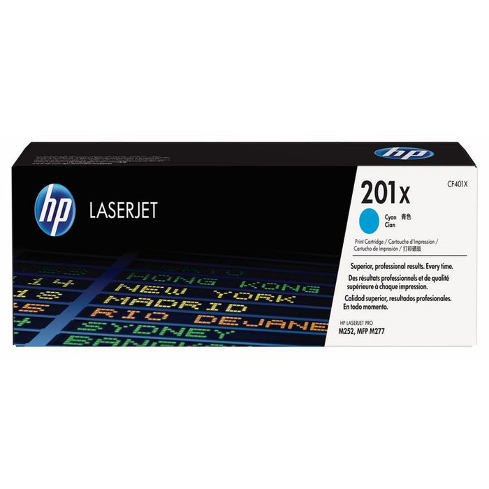 HP 201X, (CF401X) High-Yield Cyan Original LaserJet Toner Cartridge