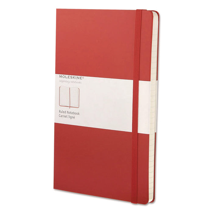 Classic Colored Hardcover Notebook, 1-Subject, Narrow Rule, Red Cover, (240) 8.25 x 5 Sheets