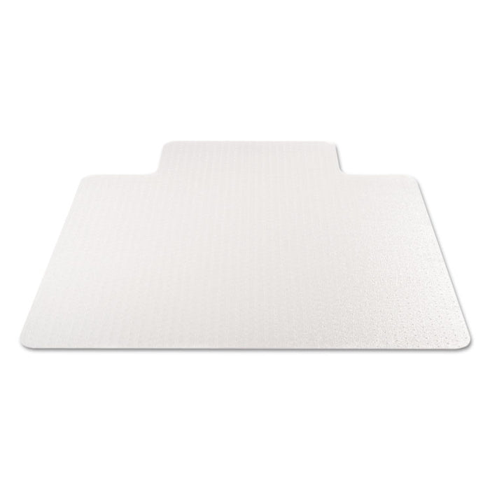EconoMat Occasional Use Chair Mat for Flat Pile Carpeted Floors, Rectangular with Lip, 36" x 48", Clear, Ships Flat