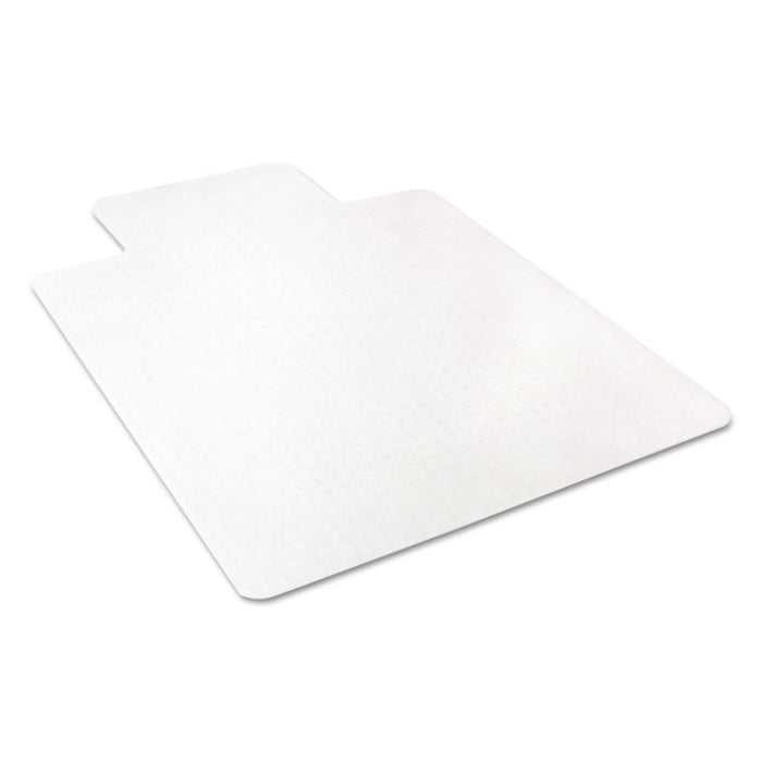 EconoMat Occasional Use Chair Mat for Flat Pile Carpeted Floors, Rectangular with Lip, 36" x 48", Clear, Ships Flat