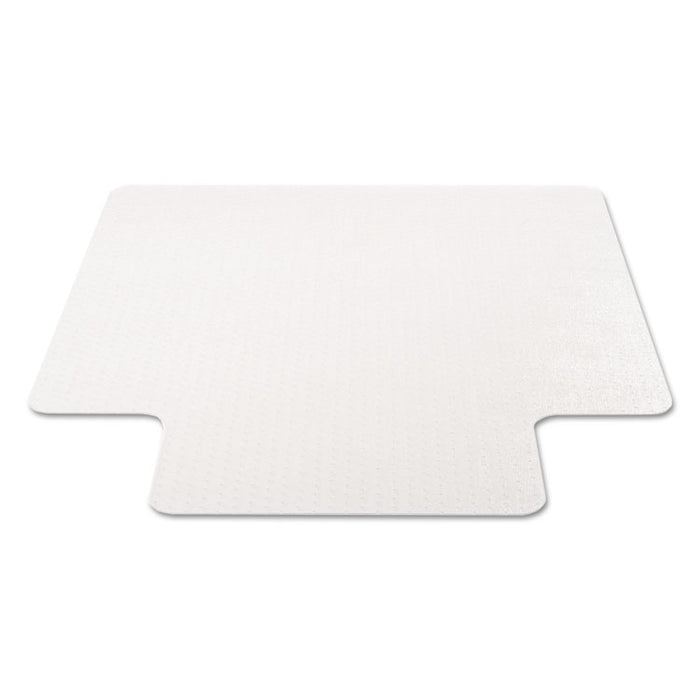 EconoMat Occasional Use Chair Mat for Flat Pile Carpeted Floors, Rectangular with Lip, 36" x 48", Clear, Ships Flat