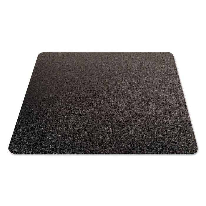 EconoMat Non-Studded All Day Use Chair Mat for Hard Floors, Rectangular, 45" x 53", Black, Ships Flat