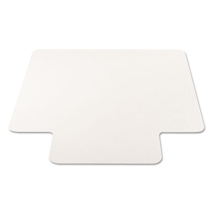 EconoMat Non-Studded All Day Use Chair Mat for Hard Floors, Rectangular with Wide Lip, 45" x 53", Clear, Ships Flat