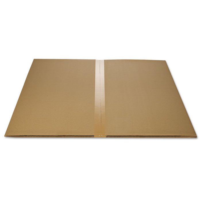 EconoMat Non-Studded All Day Use Chair Mat for Hard Floors, Rectangular with Wide Lip, 45" x 53", Clear, Ships Flat