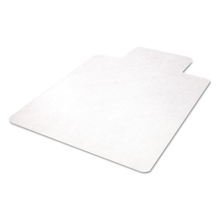 EconoMat Non-Studded All Day Use Chair Mat for Hard Floors, Rectangular with Lip, 36" x 48", Clear, Ships Flat