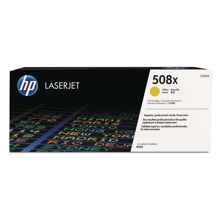 HP 508X, (CF362X) High-Yield Yellow Original LaserJet Toner Cartridge