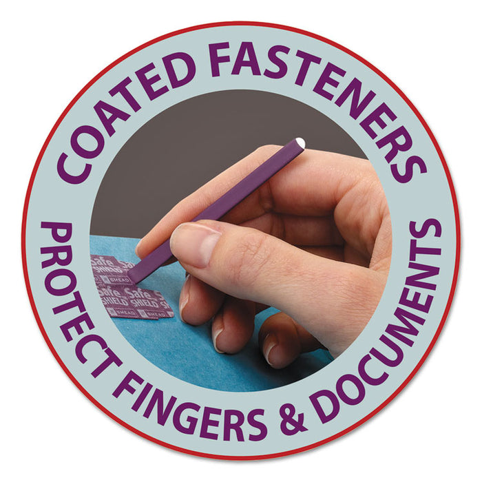 End Tab Pressboard Classification Folders, Expands 2", 2 Dividers, 6 SafeSHIELD Fasteners, Legal Size, Blue, 10/Box