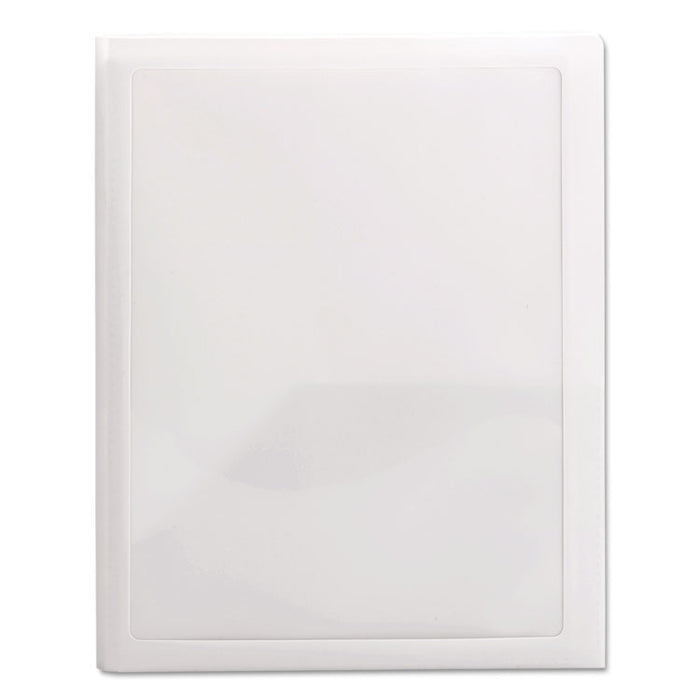 Frame View Poly Two-Pocket Folder, Accommodates (100) 11 x 8.5 Sheets, Clear/Oyster, 5/Pack